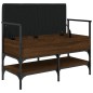 vidaXL Banco zapatero madera de ingeniería marrón roble 85,5x42x57,5cm