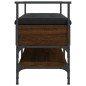 vidaXL Banco zapatero madera de ingeniería marrón roble 85,5x42x57,5cm