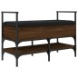 vidaXL Banco zapatero madera de ingeniería marrón roble 85,5x42x57,5cm