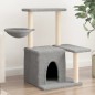 vidaXL Rascador para gatos con postes de sisal gris claro 83 cm vidaXL Rascador para gatos con postes de sisal gris claro 83 cm