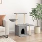 vidaXL Rascador para gatos con postes de sisal gris claro 83 cm vidaXL Rascador para gatos con postes de sisal gris claro 83 cm