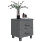 vidaXL Mesitas noche 2 uds HAMAR pino macizo gris oscuro 40x35x44,5 cm vidaXL Mesitas noche 2 uds HAMAR pino macizo gris oscuro 40x35x44,5 cm