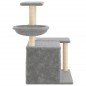vidaXL Rascador para gatos con postes de sisal gris claro 83 cm vidaXL Rascador para gatos con postes de sisal gris claro 83 cm