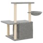 vidaXL Rascador para gatos con postes de sisal gris claro 83 cm vidaXL Rascador para gatos con postes de sisal gris claro 83 cm