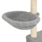 vidaXL Rascador para gatos con postes de sisal gris claro 83 cm vidaXL Rascador para gatos con postes de sisal gris claro 83 cm