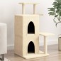 vidaXL Rascador para gatos con postes de sisal color crema 97 cm vidaXL Rascador para gatos con postes de sisal color crema 97 cm