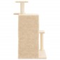 vidaXL Rascador para gatos con postes de sisal color crema 97 cm vidaXL Rascador para gatos con postes de sisal color crema 97 cm