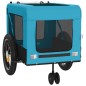 vidaXL Remolque de bicicleta mascotas hierro tela Oxford azul negro vidaXL Remolque de bicicleta mascotas hierro tela Oxford azul negro