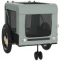 vidaXL Remolque de bicicleta mascotas hierro tela Oxford gris negro vidaXL Remolque de bicicleta mascotas hierro tela Oxford gris negro