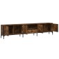 vidaXL Mueble de TV cajón madera ingeniería roble ahumado 200x25x44 cm