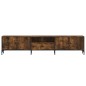 vidaXL Mueble de TV cajón madera ingeniería roble ahumado 200x25x44 cm