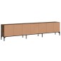 vidaXL Mueble de TV cajón madera ingeniería roble ahumado 200x25x44 cm