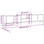vidaXL Mueble de TV cajón madera ingeniería roble ahumado 200x25x44 cm