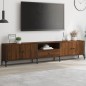 vidaXL Mueble de TV cajón madera ingeniería roble marrón 200x25x44 cm
