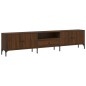 vidaXL Mueble de TV cajón madera ingeniería roble marrón 200x25x44 cm