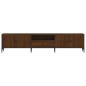 vidaXL Mueble de TV cajón madera ingeniería roble marrón 200x25x44 cm