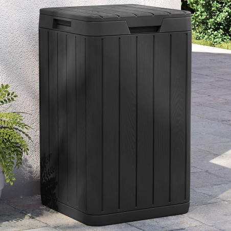 vidaXL Cubo de basura de exterior PP gris antracita 38x38x65 cm