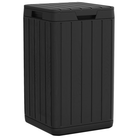 vidaXL Cubo de basura de exterior PP gris antracita 38x38x65 cm