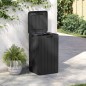 vidaXL Cubo de basura de exterior PP gris antracita 38x38x65 cm