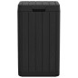vidaXL Cubo de basura de exterior PP gris antracita 38x38x65 cm