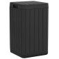 vidaXL Cubo de basura de exterior PP gris antracita 38x38x65 cm