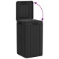 vidaXL Cubo de basura de exterior PP gris antracita 38x38x65 cm