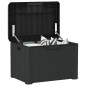 vidaXL Caja de almacenaje jardín con cojín asiento PP antracita 125 L vidaXL Caja de almacenaje jardín con cojín asiento PP antracita 125 L