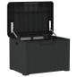 vidaXL Caja de almacenaje jardín con cojín asiento PP antracita 125 L vidaXL Caja de almacenaje jardín con cojín asiento PP antracita 125 L