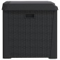 vidaXL Caja de almacenaje jardín con cojín asiento PP antracita 125 L vidaXL Caja de almacenaje jardín con cojín asiento PP antracita 125 L