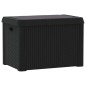 vidaXL Caja de almacenaje jardín con cojín asiento PP antracita 125 L vidaXL Caja de almacenaje jardín con cojín asiento PP antracita 125 L