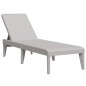 vidaXL Tumbona de PP gris 186x60x29 cm vidaXL Tumbona de PP gris 186x60x29 cm
