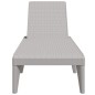 vidaXL Tumbona de PP gris 186x60x29 cm vidaXL Tumbona de PP gris 186x60x29 cm