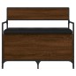 vidaXL Banco almacenaje madera ingeniería roble marrón 85,5x42x73,5 cm vidaXL Banco almacenaje madera ingeniería roble marrón 85,5x42x73,5 cm