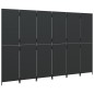 vidaXL Biombo de 6 paneles ratán sintético negro vidaXL Biombo de 6 paneles ratán sintético negro