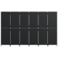 vidaXL Biombo de 6 paneles ratán sintético negro vidaXL Biombo de 6 paneles ratán sintético negro