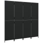 vidaXL Biombo de 4 paneles ratán sintético negro vidaXL Biombo de 4 paneles ratán sintético negro