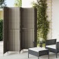 vidaXL Biombo de 5 paneles ratán sintético gris vidaXL Biombo de 5 paneles ratán sintético gris