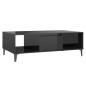 vidaXL Mesa de centro madera contrachapada negro brillo 103,5x60x35cm vidaXL Mesa de centro madera contrachapada negro brillo 103,5x60x35cm