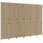 vidaXL Biombo de 6 paneles ratán sintético beige vidaXL Biombo de 6 paneles ratán sintético beige