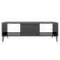 vidaXL Mesa de centro madera contrachapada negro brillo 103,5x60x35cm vidaXL Mesa de centro madera contrachapada negro brillo 103,5x60x35cm