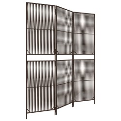 vidaXL Biombo de 3 paneles ratán sintético marrón