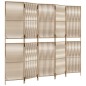 vidaXL Biombo de 5 paneles ratán sintético beige vidaXL Biombo de 5 paneles ratán sintético beige