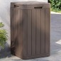 vidaXL Cubo de basura de exterior PP marrón 38x38x65 cm vidaXL Cubo de basura de exterior PP marrón 38x38x65 cm