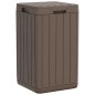 vidaXL Cubo de basura de exterior PP marrón 38x38x65 cm vidaXL Cubo de basura de exterior PP marrón 38x38x65 cm
