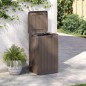 vidaXL Cubo de basura de exterior PP marrón 38x38x65 cm vidaXL Cubo de basura de exterior PP marrón 38x38x65 cm