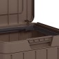 vidaXL Cubo de basura de exterior PP marrón 38x38x65 cm vidaXL Cubo de basura de exterior PP marrón 38x38x65 cm