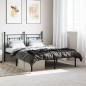 vidaXL Estructura de cama con cabecero metal negro 140x200 cm vidaXL Estructura de cama con cabecero metal negro 140x200 cm