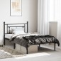 vidaXL Estructura de cama con cabecero metal negro 107x203 cm vidaXL Estructura de cama con cabecero metal negro 107x203 cm