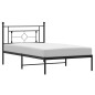vidaXL Estructura de cama con cabecero metal negro 107x203 cm vidaXL Estructura de cama con cabecero metal negro 107x203 cm