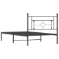 vidaXL Estructura de cama con cabecero metal negro 107x203 cm vidaXL Estructura de cama con cabecero metal negro 107x203 cm